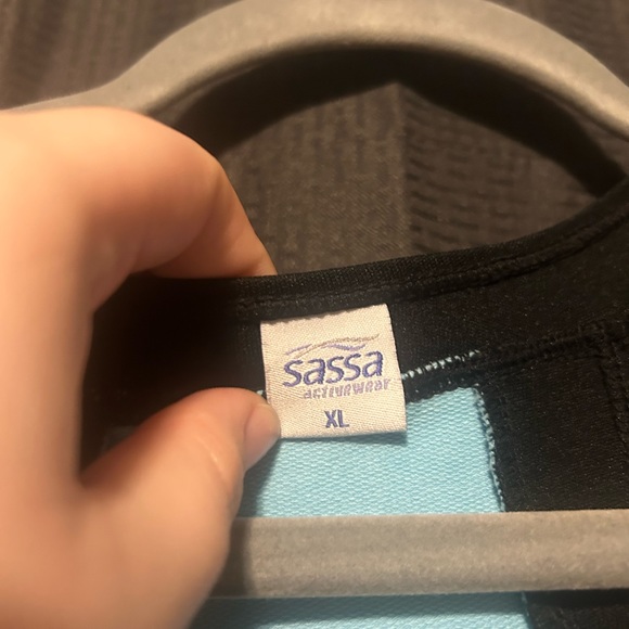 Sassa Activewear Baby Blue and Black Active Top XL - Picture 2 of 4